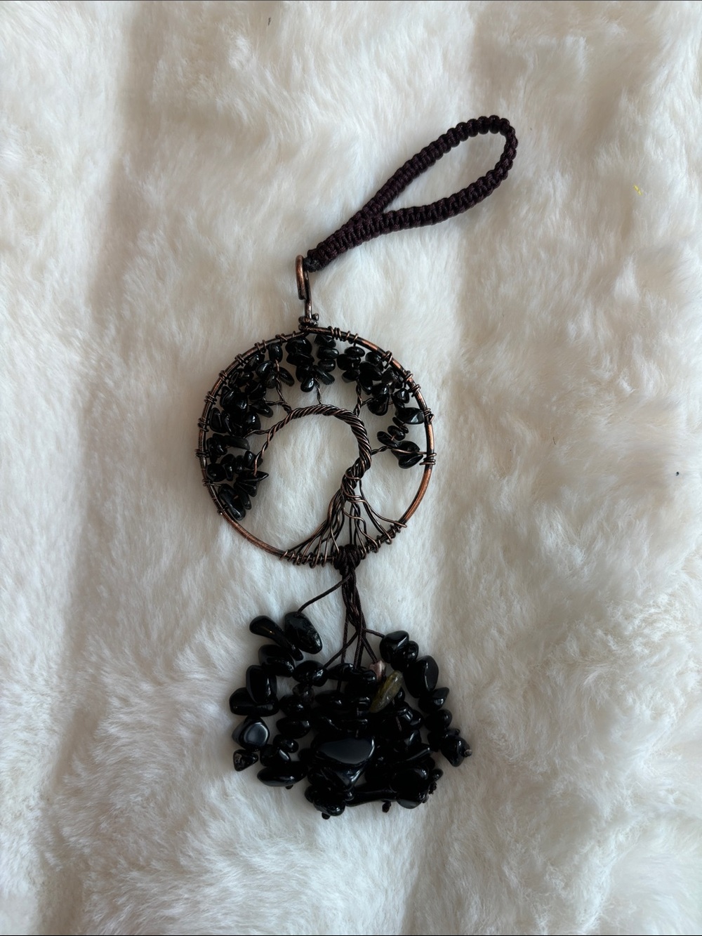 Black Onyx Tree of Life Crystal Chips Gemstone New